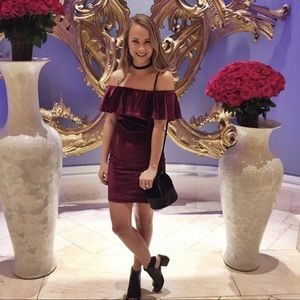 Velvet bodycon dress